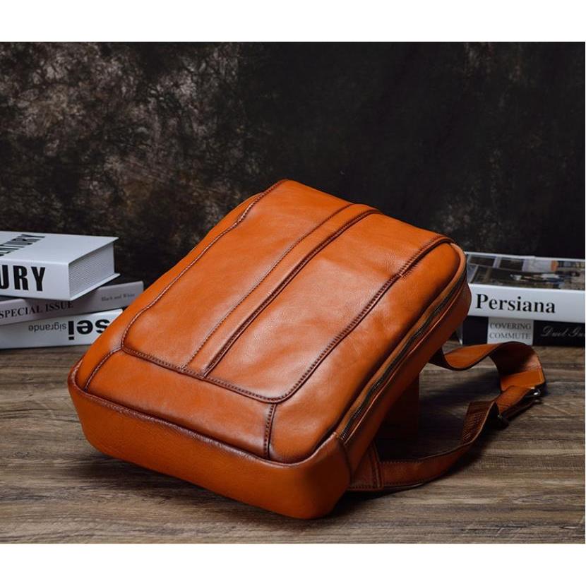 ☆新品☆ ヌメ革 ビジネスリュック 本革 デイバッグ メンズバッグ