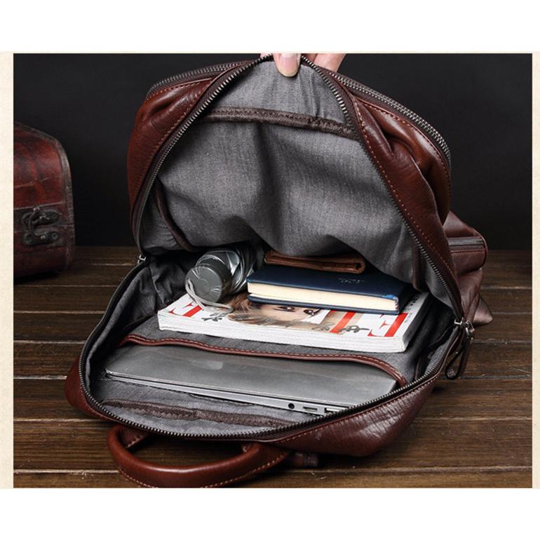 indeed ヌメ革 ビジネスリュック レザーリュック　本革 ブラウン Amazon.co.jp: リュック リュックサック メンズ 本革 INDEED
