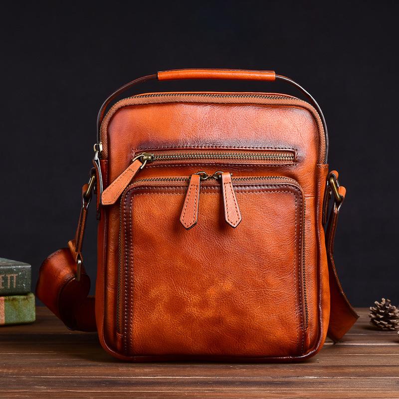 新品 本革 ショルダーバッグ メンズ アンティーク 斜め掛け鞄