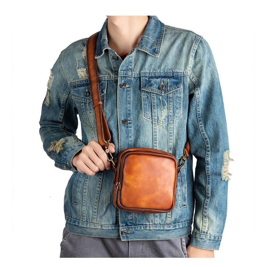 新品 本革 ショルダーバッグ メンズ アンティーク 斜め掛け鞄