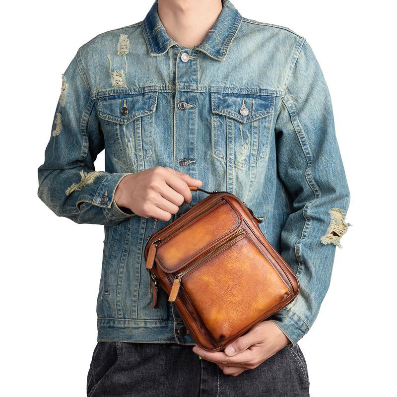 本革 ショルダーバッグ メンズ アンティーク 斜め掛け鞄