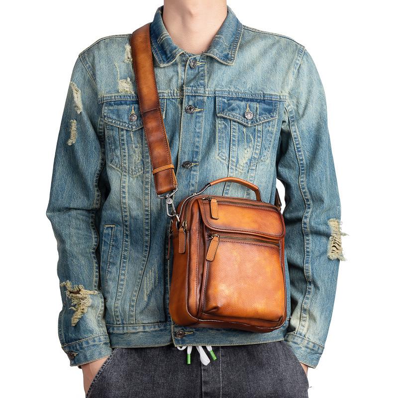 本革 ショルダーバッグ メンズ アンティーク 斜め掛け鞄