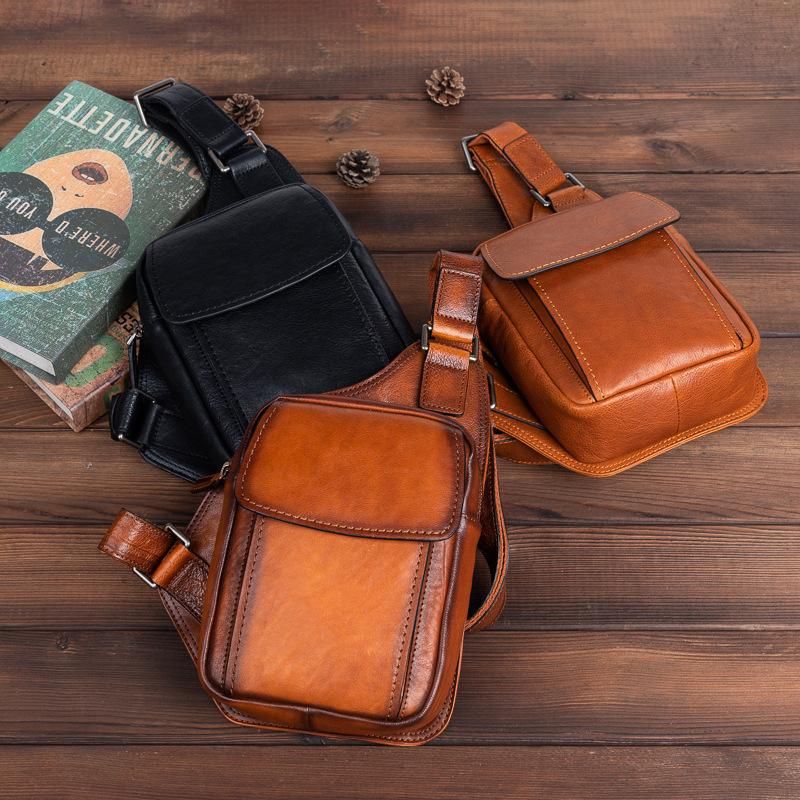 本革 メンズ ボディバッグ ヌメ革 牛革 レザー ワンショルダーバッグ