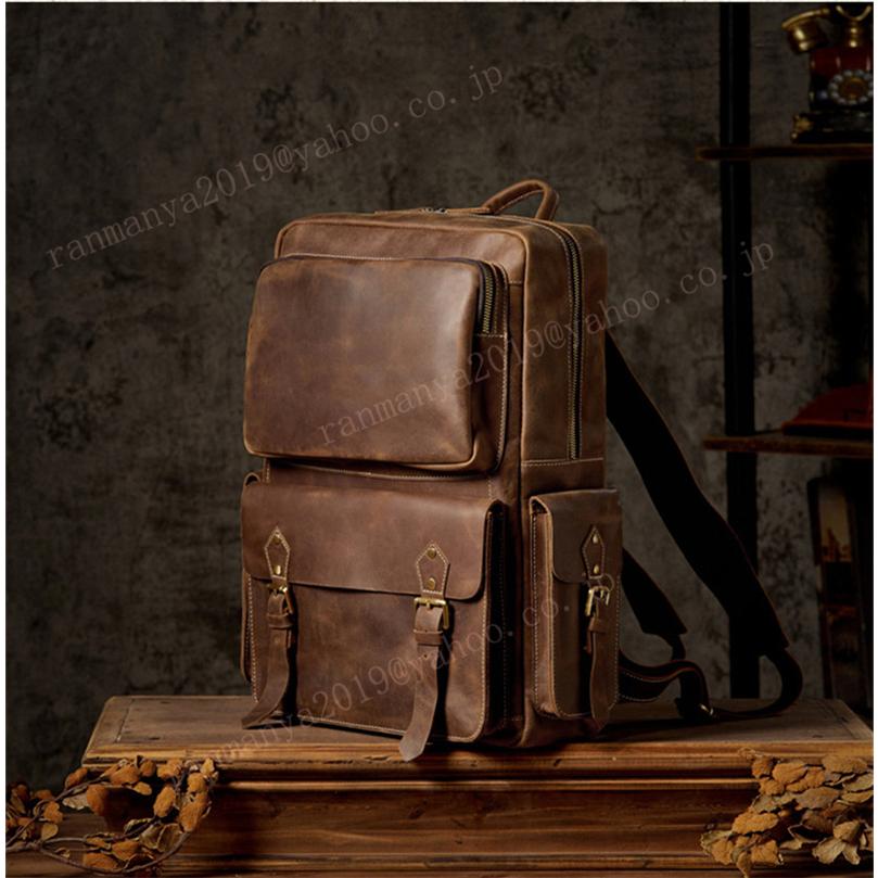 ☆新品☆ リュック ビジネスリュック 本革 デイバッグ メンズ リュック