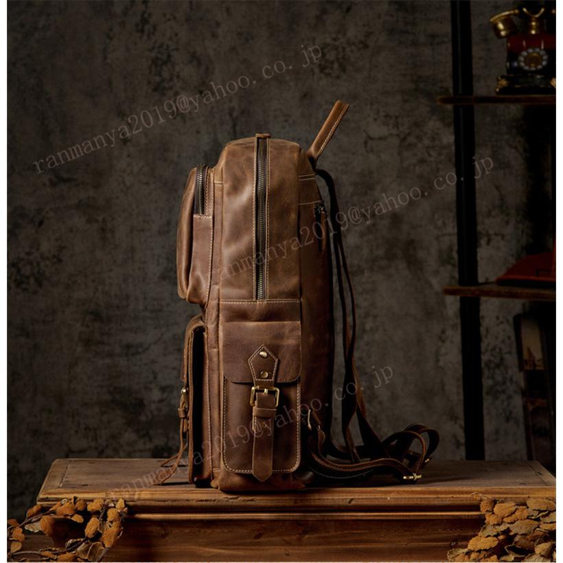 ☆新品☆ リュック ビジネスリュック 本革 デイバッグ メンズ リュック