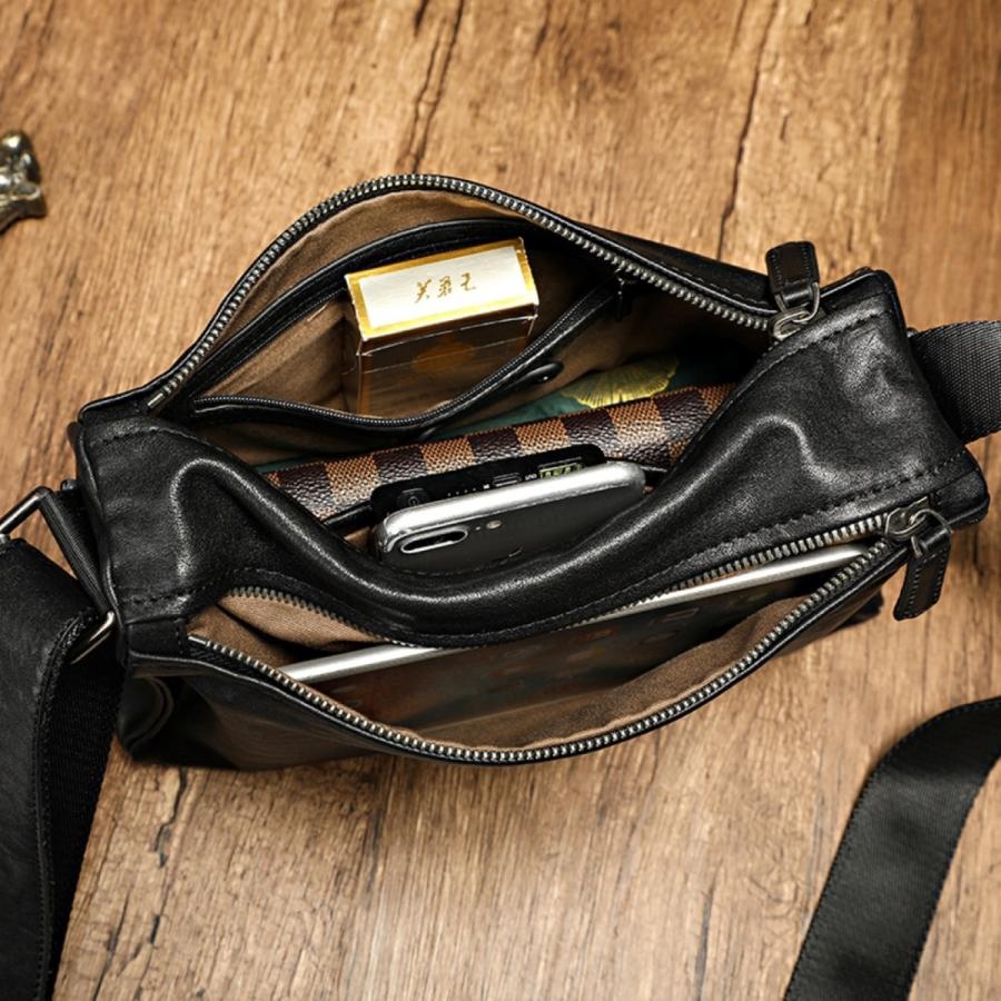 職人手作り 本革 メンズバッグ ショルダーバッグ メッセンジャーバック