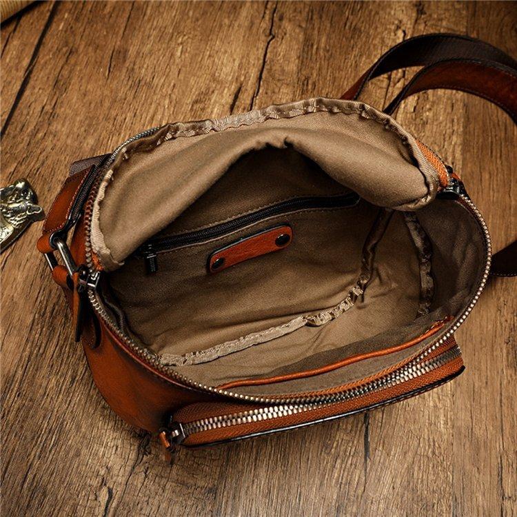 職人手作りヌメ革 ショルダーバッグ メンズ 本革 レザー 斜め掛け 