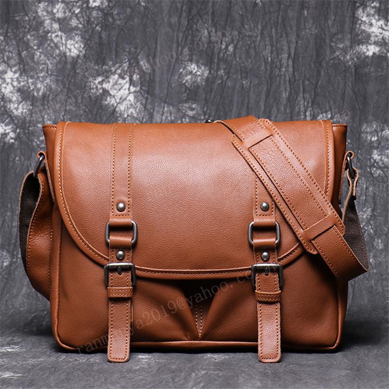 TUSTING★レザーショルダーバッグ ブラウン 本革 メッセンジャー 大容量 TUSTING☆レザーショルダーバッグ ブラウン 本革 メッセンジャー