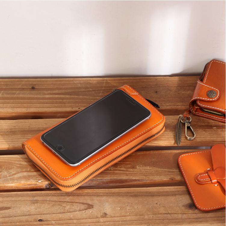 新品 多機能 レザー 長財布 ヌメ革 本革 メンズ 財布 大容量 ロング