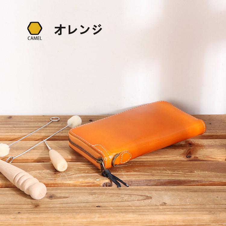 メンズ財布 長財布 本革 ラウンドファスナー ヌメ革 手縫い ロングウォレット 新品 多機能 レザー 長財布 ヌメ革 本革 メンズ 財布 大容量