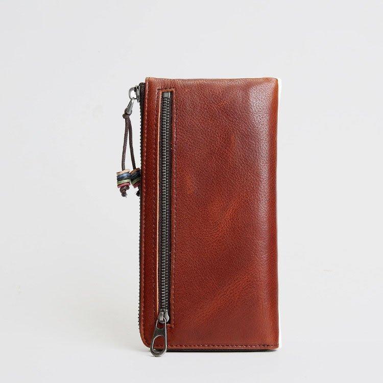 新品 多機能 レザー 長財布 ヌメ革 本革 メンズ 財布 大容量 ロング