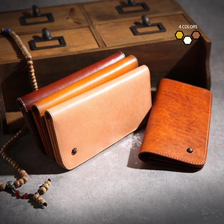 多機能 栃木レザー 長財布 ヌメ革 本革 レザー メンズ 財布 大容量 ロングウォレット ラウンドファスナー 長財布 LLQB-0009 新品 多機能 栃木レザー 長財布 ヌメ革 本革 レザー メンズ 財布 大