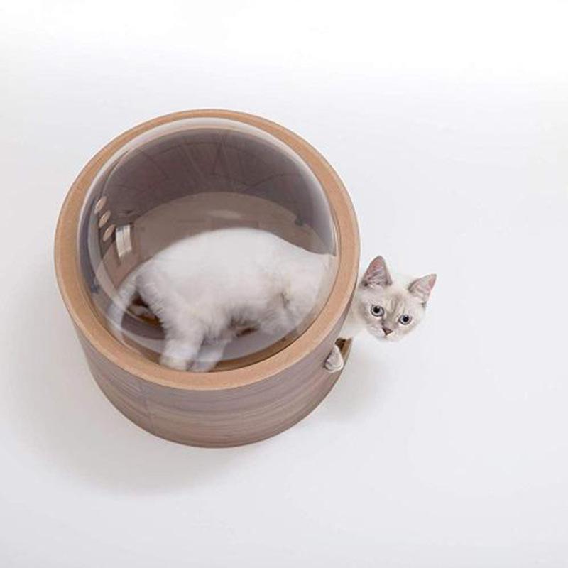 木製 壁掛け 猫ハウス 猫用 猫家具 ベッド キャットハウス 宇宙 