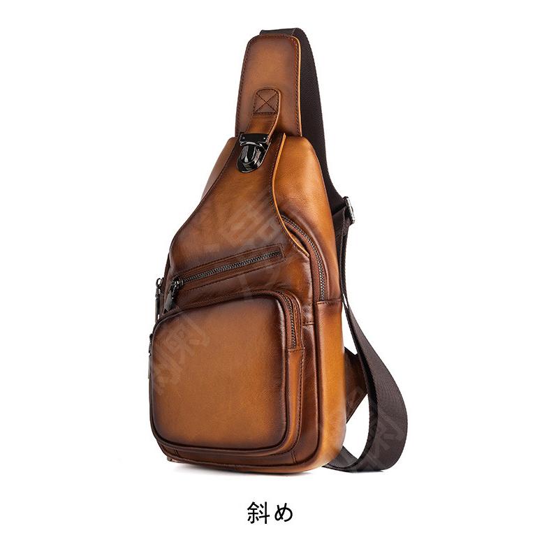 ボディバッグ メンズ 本革 レザー 男性 ワンショルダーバッグ 斜め掛け