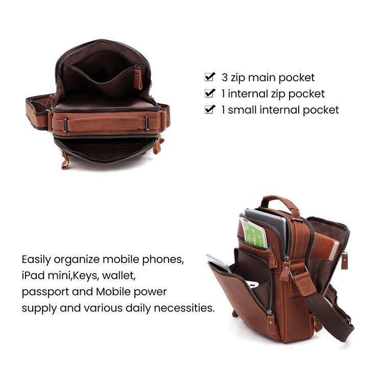 ショルダーバッグ メンズ 本革 斜め掛けバッグ 男性 レザー 大容量 9.7