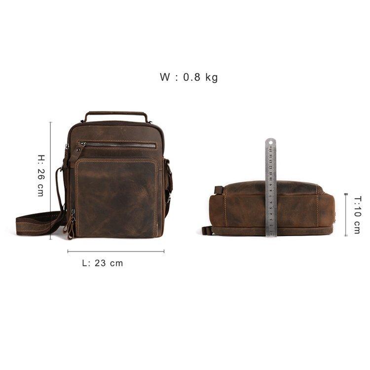 ショルダーバッグ メンズ 本革 斜め掛けバッグ 男性 レザー 大容量 9.7