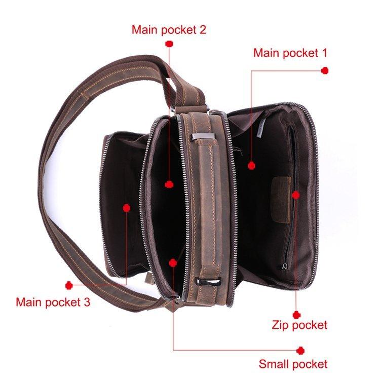 ショルダーバッグ メンズ 本革 斜め掛けバッグ 男性 レザー 大容量 9.7