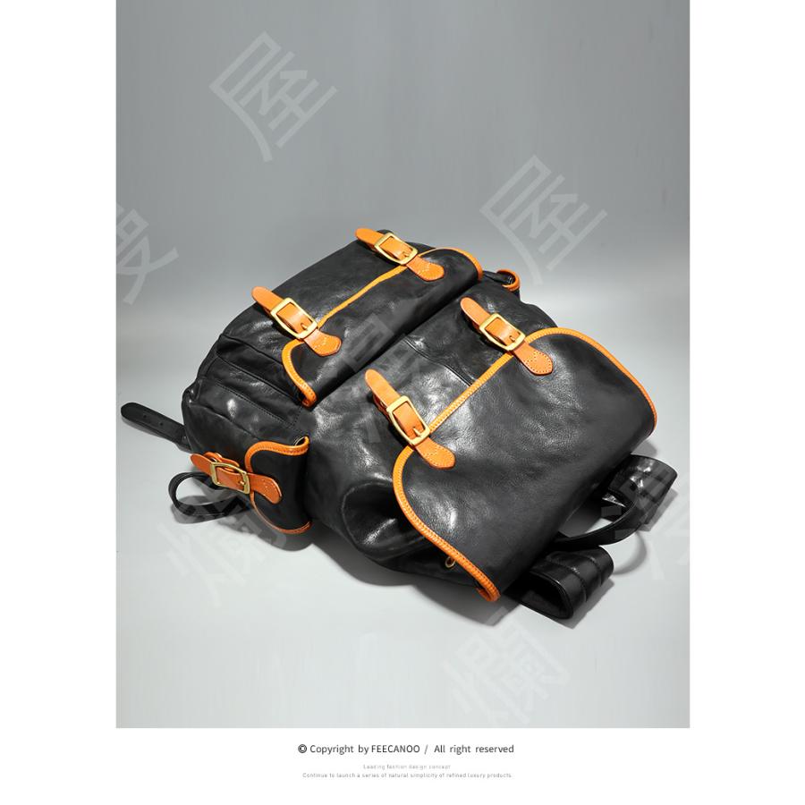 リュック メンズ ヌメ革リュックサック ビジネス 通勤通学 14PC対応