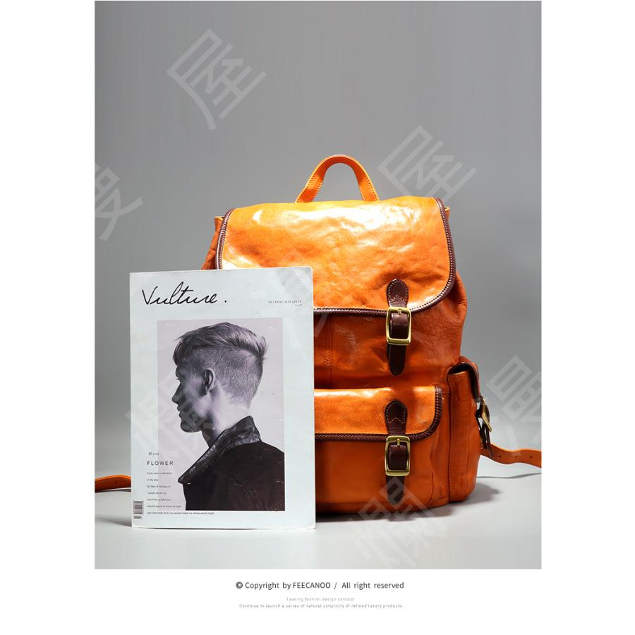 リュック メンズ ヌメ革リュックサック ビジネス 通勤通学 14PC対応