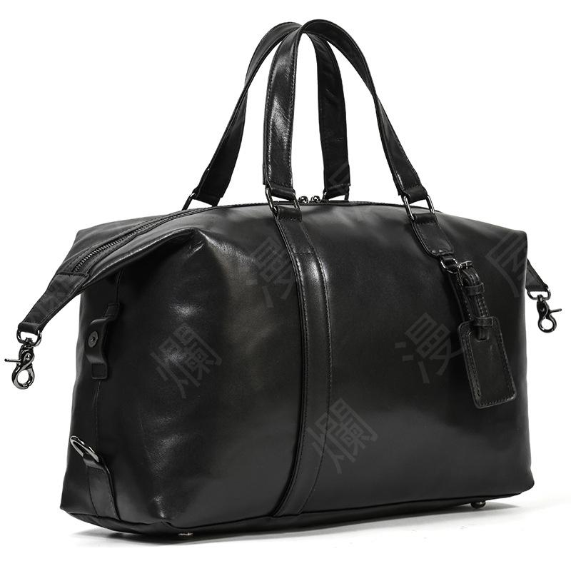 新品 レザー ボストンバッグ トラベルバッグ ショルダー バッグ 2WAY 本革 牛革 レザー メンズバッグ 旅行バッグ ブラック_3