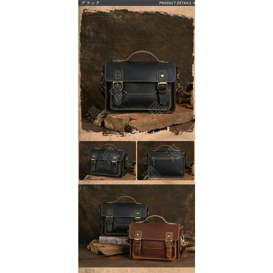 A4 メンズ ショルダーバッグ リュック 新品 ハンドメイド 本革 茶 ブラウン メンズ 本革 ボディバッグ 大容量 おしゃれ 斜めがけバック
