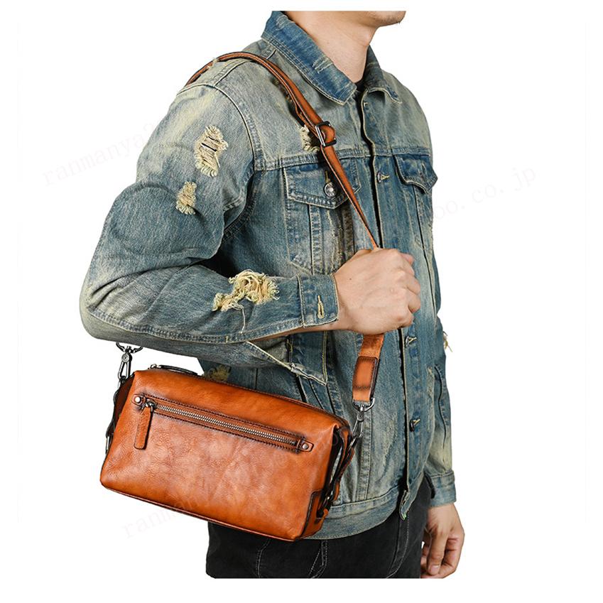 自立可 オイルレザー 本革 メンズ ショルダーバッグ 斜め掛け メッセンジャーバッグ iPad対応 自転車鞄 3色 本革 メンズ ショルダーバッグ 斜め掛け 男性用 メッセンジャーバッグ