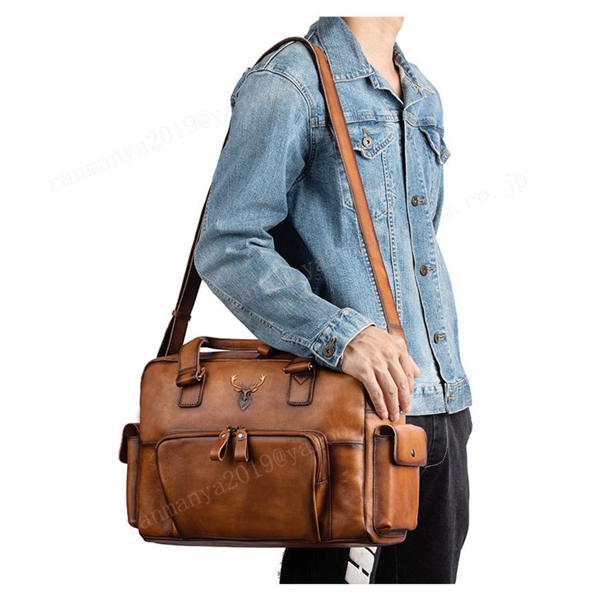 ボストンバッグ メンズ 本革 大容量 多機能 A4 PC対応 バックパック