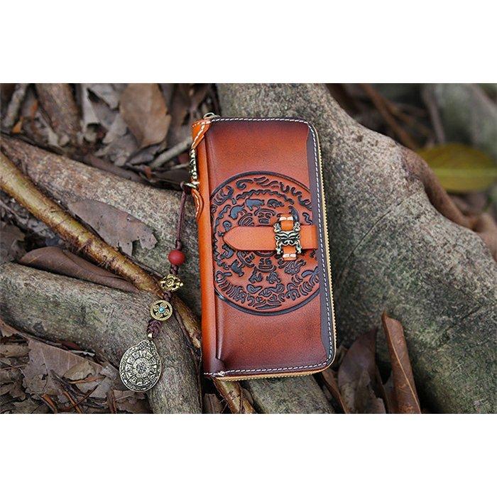 新入荷 レザー長財布 ウォレット本革 メンズ 牛ヌメ革 ラウンド 新入荷 レザー長財布 ウォレット本革 メンズ 牛ヌメ革 ラウンド