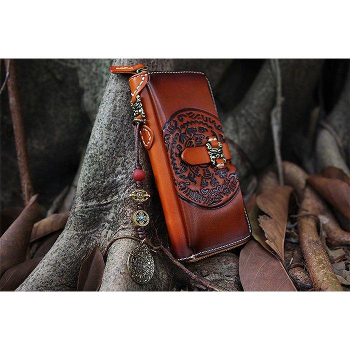 新入荷 レザー長財布 ウォレット本革 メンズ 牛ヌメ革 ラウンド 新入荷 レザー長財布 ウォレット本革 メンズ 牛ヌメ革 ラウンド
