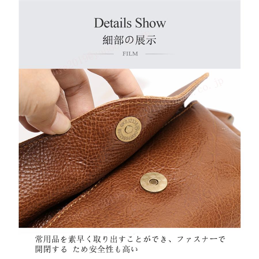 ボディバッグ ワンショルダーバッグ 大容量 本革 メンズ 斜め掛け