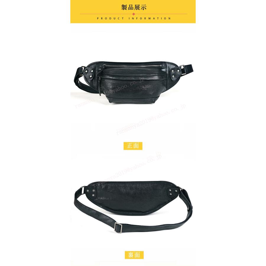 新品 本革 メンズ ボディバッグ ウエストバッグ ショルダーバッグ