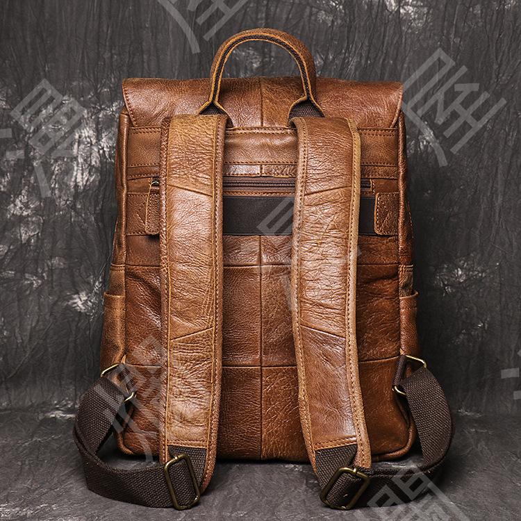 大人の上質 レザー 牛革 バックパック 本革 メンズバッグ リュックサック 2色 高級感 通勤通学 リュックサック デイパック カラー ブラウン qhema Com