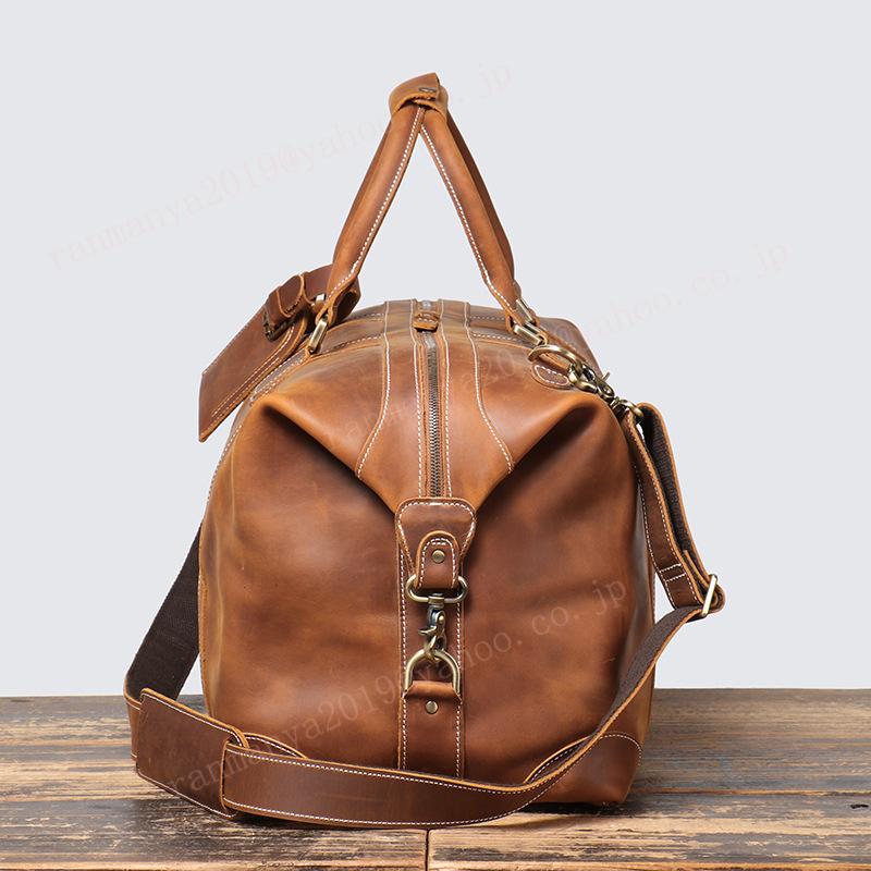 ボストンバッグ 本革 メンズ 大容量 多機能 A4対応 15.6インチPC対応