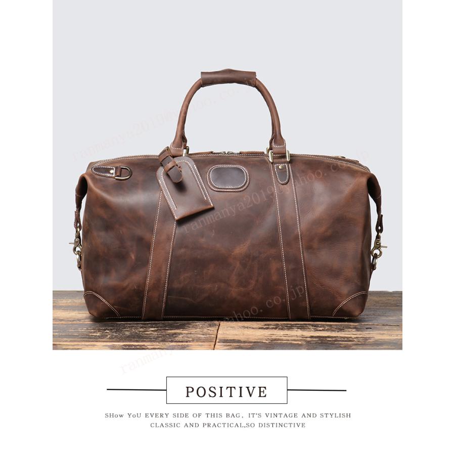 ボストンバッグ 本革 メンズ 大容量 多機能 A4対応 15.6インチPC対応