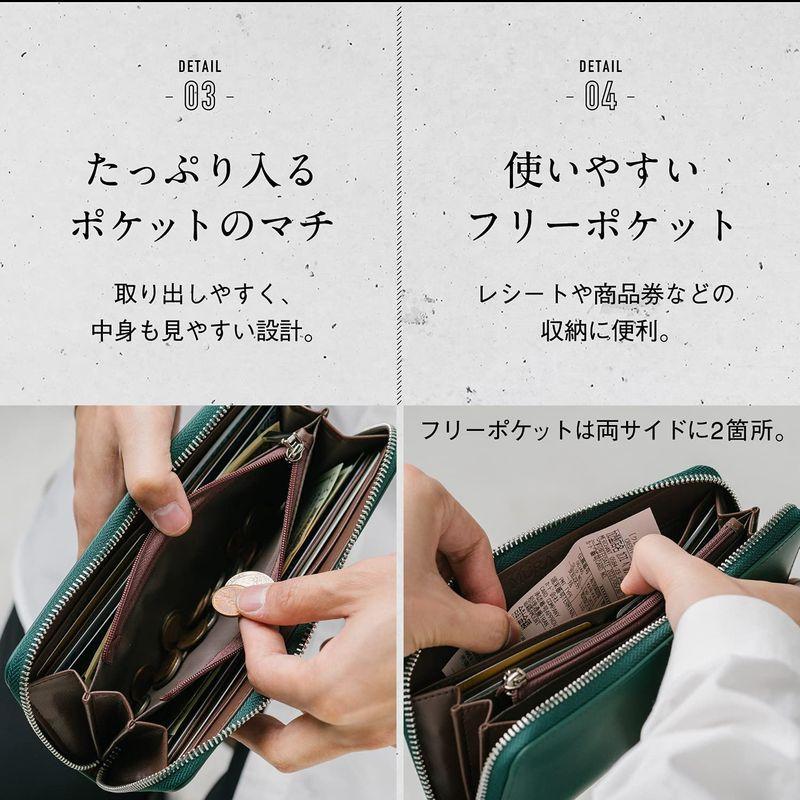 5年保証 長財布 Mura イタリアンレザー グリーン ブラウン 本革 ラウンドファスナー スキミング防止 メンズ 財布 Www Rankinengineering Com