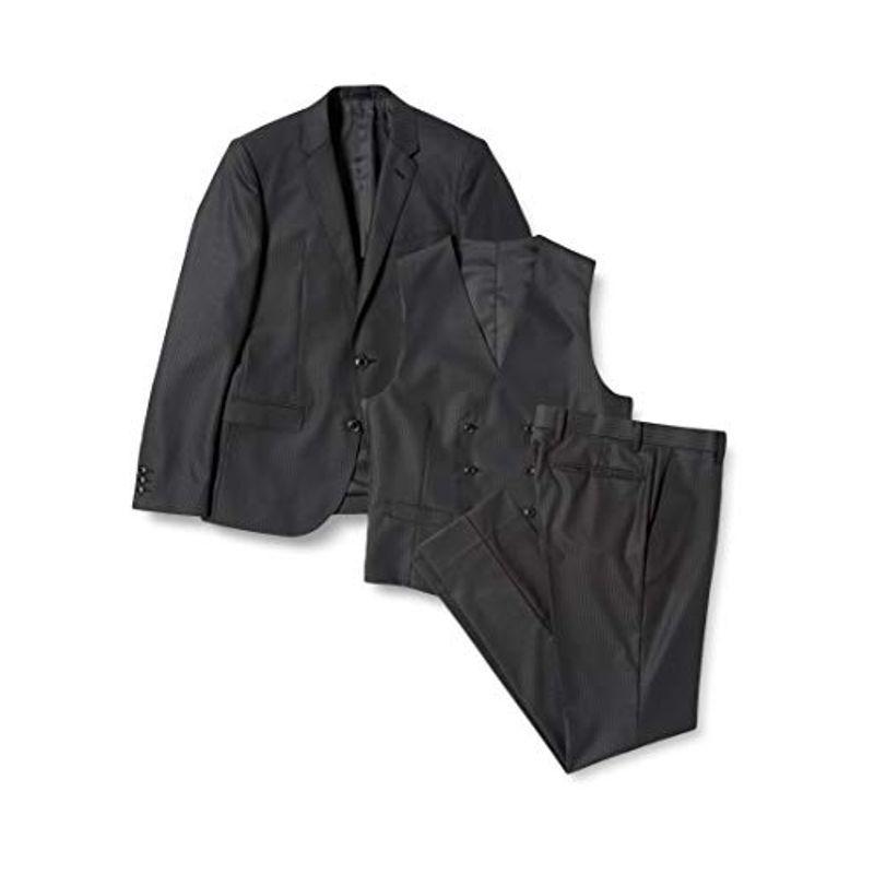 大流行中 黒 ヘリンボン 短丈ストレッチ M F Editorial タカキュー 3ピース 日本サイ Y7 黒 メンズ ストレッチスーツ スーツ ビジネススーツ