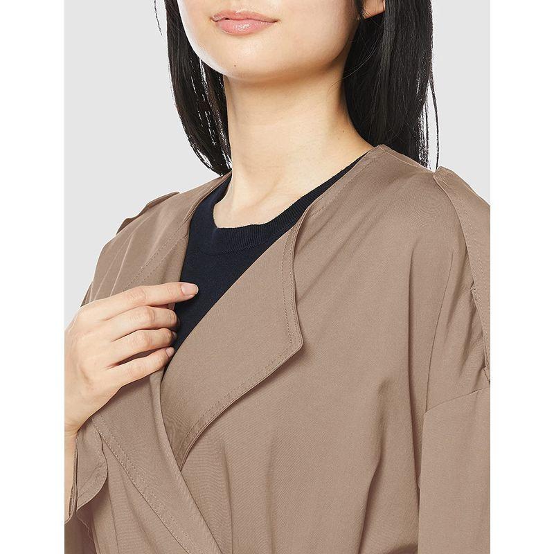 ナチュラルビューティーベーシック アウター ノーカラーフォルムトレンチコート レディース モカブラウン M 008 Ranplusストア 通販 Yahoo ショッピング