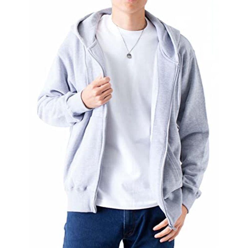 ティーシャツドットエスティー パーカー 無地 裏パイル ジップアップ 10.0oz メンズ ヘザーグレー 2XL ティーシャツドットエスティー パーカー 無地 裏パイル ジップアップ 10.0oz メンズ ヘザーグレー 2XL