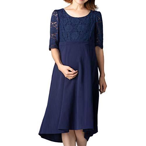 史上最も激安 Sweet Mommy マタニティ 授乳服 ワンピース 袖レース バックロングテールカット タイプb 五分袖 ネイビー M 100 の保証 Www Cepici Ci