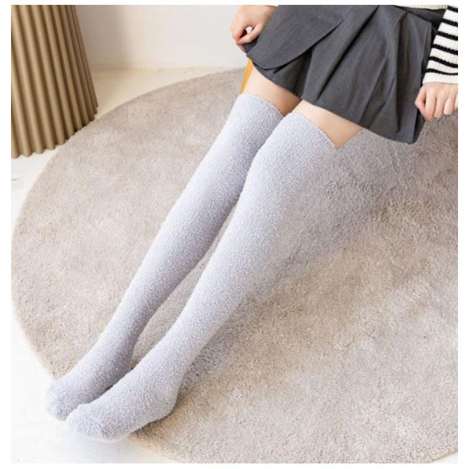 もこもこ 靴下 ハイソックス ルームソックス レディース くつ下 あったか ふわふわ ひざ上 ニーハイ ロングソックス 冷え対策 秋冬 誕生日 プレゼント 爆買 | ブランド登録なし | 12