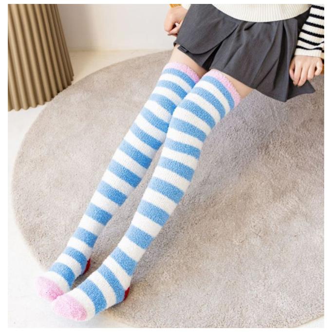 もこもこ 靴下 ハイソックス ルームソックス レディース くつ下 あったか ふわふわ ひざ上 ニーハイ ロングソックス 冷え対策 秋冬 誕生日 プレゼント 爆買 | ブランド登録なし | 15