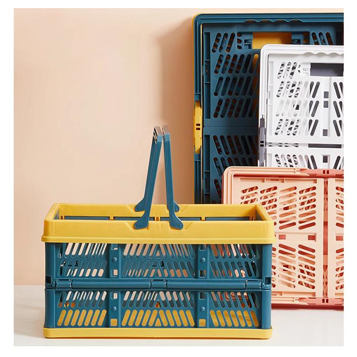 折りたたみ 買い物かご マイカゴ レジカゴ 買い物カゴ  カーゴ コンパクト スリム 軽い 大容量 車載 バスケット かご コンテナ コンテナボックス 収納 爆買 | ブランド登録なし | 09