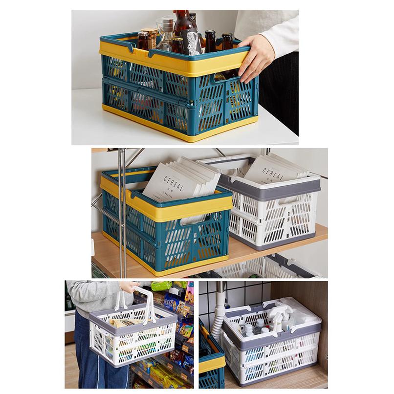 折りたたみ 買い物かご マイカゴ レジカゴ 買い物カゴ  カーゴ コンパクト スリム 軽い 大容量 車載 バスケット かご コンテナ コンテナボックス 収納 爆買 | ブランド登録なし | 10