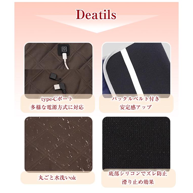 電熱シート 椅子用 ベッド パネルヒーター シート オフィス ソファー ヒーター ホットカーシート ホットカーペット 腰 背中 お尻 座椅子 車内 暖房 節電 爆買 | ブランド登録なし | 10