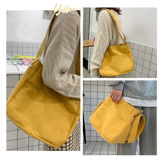 ショルダーバッグ キャンバス トートバッグ 鞄 レディース メンズ 斜めがけ 肩掛け A4サイズ 大容量 軽量 ファッション 通勤 通学 爆買 | ブランド登録なし | 13