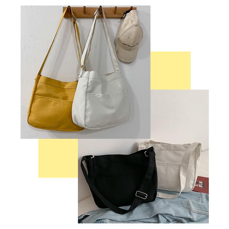 ショルダーバッグ キャンバス トートバッグ 鞄 レディース メンズ 斜めがけ 肩掛け A4サイズ 大容量 軽量 ファッション 通勤 通学 爆買 | ブランド登録なし | 16