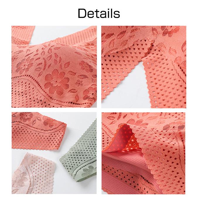 シームレスブラ ノンワイヤー ナイトブラ ブラ 24時間使える ブラジャー レース パッド付き 取り外し可能 レディース 女性 肌着 昼夜兼用 インナー 下着 爆買 | ブランド登録なし | 18