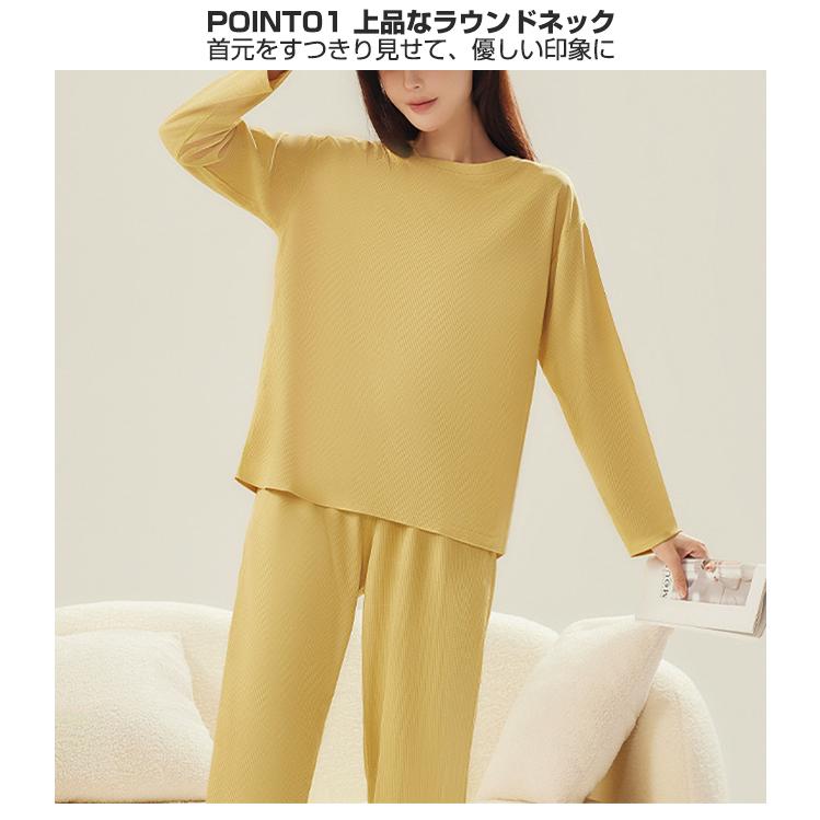 ペアパジャマ ルームウェア カップルペアルック 上下セット メンズ レディース ペアルック カップル 長袖 ゆったり やわらか 部屋着 寝巻き ナイトウェア 爆買 | ブランド登録なし | 03