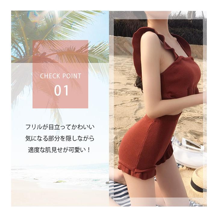 水着 タンキニ レディース 体型カバー フリル ママ ラッシュガード 20代 30代 40代 50代 上下セット ビキニ セパレート 可愛い 洋服感覚 爆買 | ブランド登録なし | 07