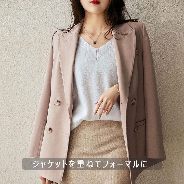 トップス レディース ハーフスリーブ 五分袖 薄手 ニット 春 夏 秋 大きめVネック 二の腕カバー レディーストップス ゆったりシルエット 体型カバー 爆買 | ブランド登録なし | 01